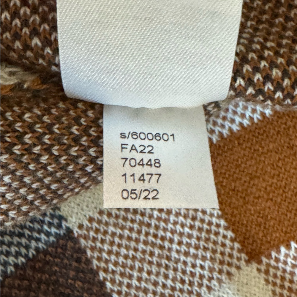 LOFT Plaid Sleeveless Top in Cream, Brown,‎ and Black - Picture 6 of 6